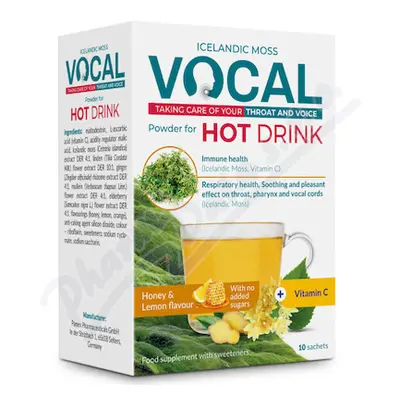 Vocal Hot drink s příchutí med&citron sáčky 10ks