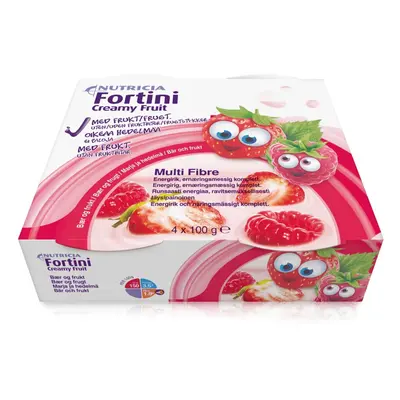 FORTINI CREAMY FRUIT MULTI FIBRE ČERVENÉ OVOCE POR SOL 4X100G