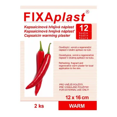 FIXAplast Hřejivá kapsaicinová náplast Warm 12x16cm 2ks