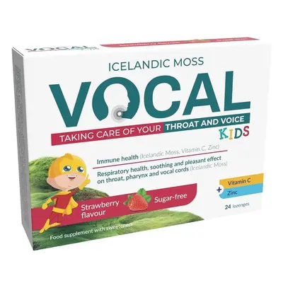 Vocal Kids měkké pastilky s příchutí Jahody 24ks