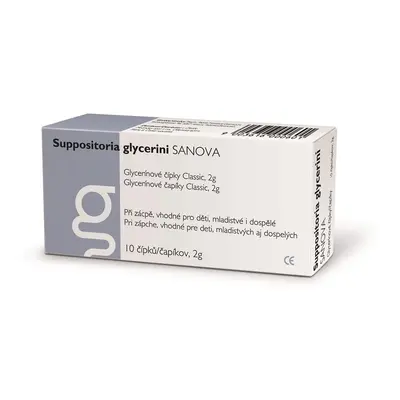 Suppositoria Glycerini Sanova Glycerinové čípky Classic 2g, 10ks