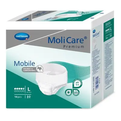 KALHOTKY NAVLÉKACÍ MOLICARE MOBILE 5 KAPEK L BOKY 100-150CM,1198ML,14KS