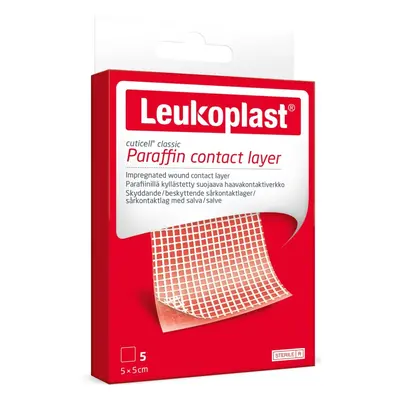 Leukoplast Cuticell Classic 5x5cm mastný tyl s parafinem 5ks