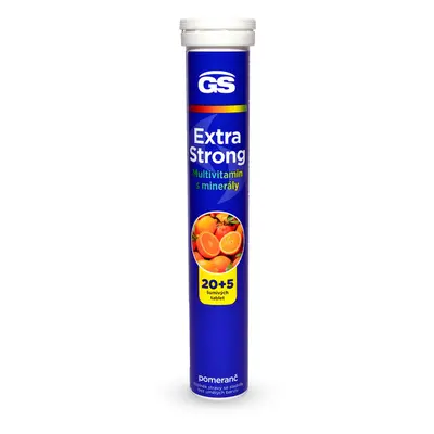 GS Extra Strong Multivitamin + minerály pomeranč šumivé tablety 20+5