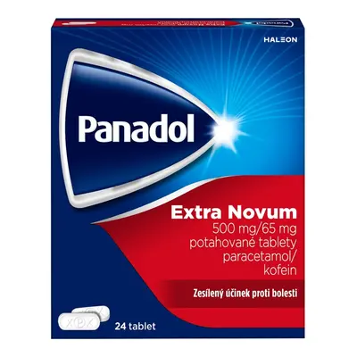 Panadol Extra Novum 500mg/65mg, tablety na bolest a snížení horečky 24 tablet