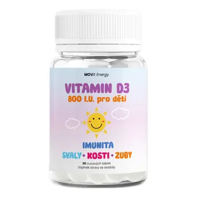 MOVit vitamin D3 800 IU pro děti tbl.90