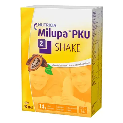 MILUPA PKU 2 SHAKE ČOKOLÁDA POR PLV SOL 10X50G