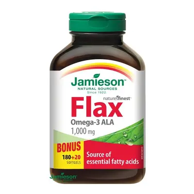 JAMIESON Flax Omega-3 1000mg lněný olej cps.200