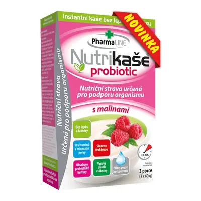 Nutrikaše probiotic s malinami 3x60g