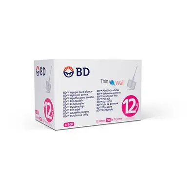 BD INZULÍNOVÉ JEHLY K JEDNORÁZOVÉMU POUŽITÍ BD JEHLIČKY K INZULÍNOVÝM PERŮM 12,7MM, 29G - TENK