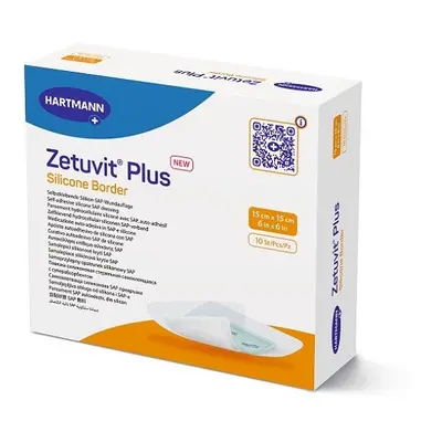 ZETUVIT PLUS SILICONE BORDER 15x15cm silikonové krytí 10ks