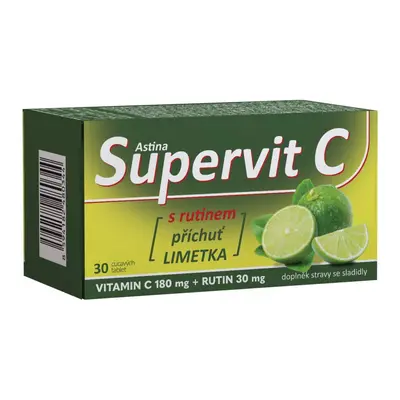 Astina Supervit C s rutinem - příchuť limetka tbl.30