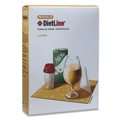 DietLine Protein 20 Koktejl Banán 3 sáčky