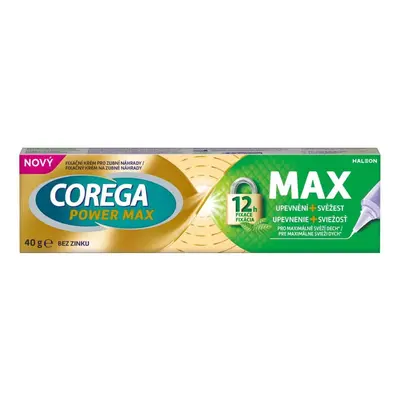 Corega Power Max Upevnění + Svěžest fixační krém na zubní protézu 40g