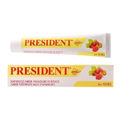 PRESIDENT zubní pasta gel děti 6+let jahoda 50ml