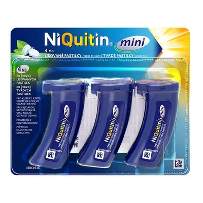 NiQuitin Mini 4mg, 3x20 lisovaných pastilek