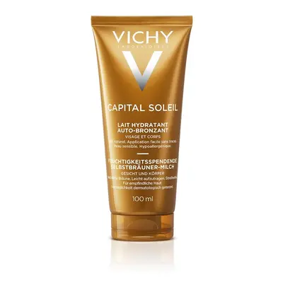 VICHY Capital Soleil Hydratační samoopalovací mléko na obličej a tělo 100 ml