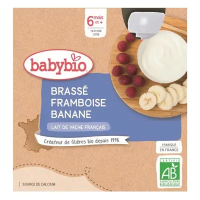 BABYBIO kravské mléko-malina-banán 6m+ 4x85g