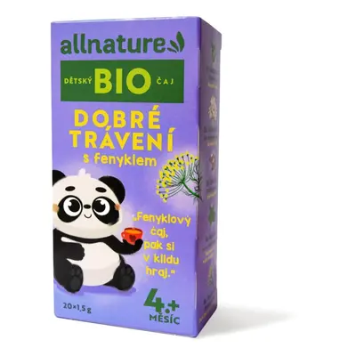 Allnature Dětský čaj Dobré trávení s fenyklem BIO 20x1.5g 4M+