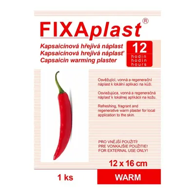 FIXAplast Hřejivá kapsaicinová náplast Warm 12x16cm 1ks