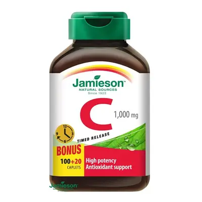 JAMIESON Vitamín C 1000mg s postupným uvolňováním tbl.100+20