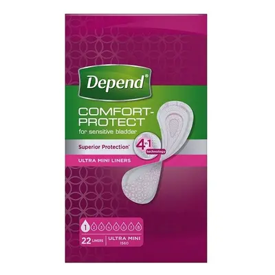 Depend Liners Ultra Mini inkontinenční vložky ženy 22 ks