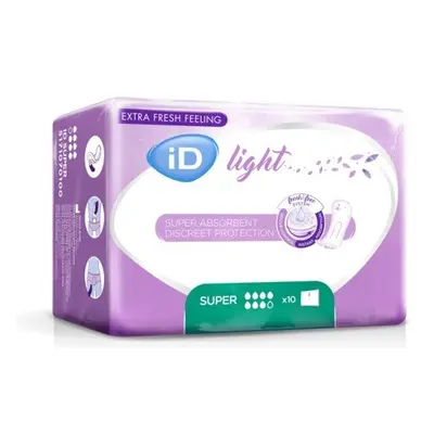 VLOŽKY ABSORPČNÍ ID LIGHT SUPER 860ML,COTTON FEEL,JEDNOTLIVĚ BALENÉ,10KS