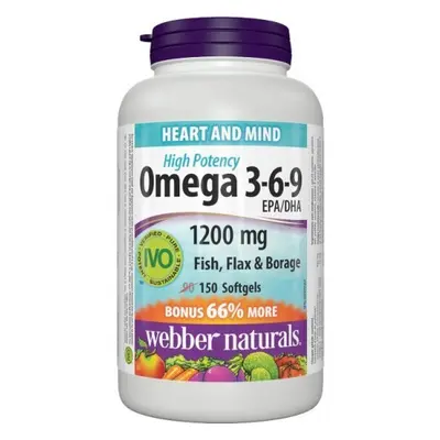 Webber Naturals Omega 3-6-9 1200mg tob.150