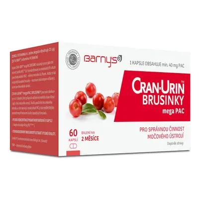 Barnys Cran-Urin megaPAC brusinky cps.60