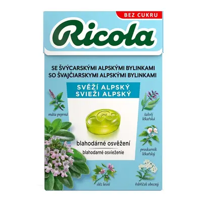 RICOLA Svěží alpský bez cukru 40g