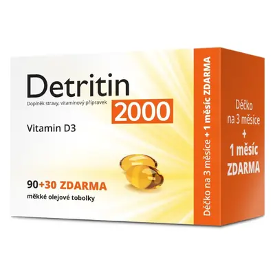 Detritin Vitamin D3 2000 IU 90+30 měkkých tobolek