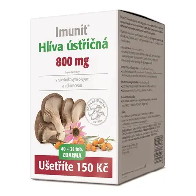 Imunit Hlíva ústřičná 800mg s rakytníkovým olejem a echinaceou 40+20 tob.