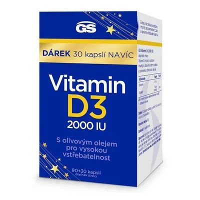 GS Vitamin D3 2000 IU cps.90+30 dárek