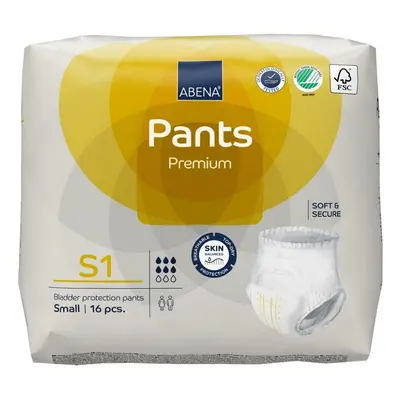 ABENA PANTS PREMIUM S1 KALHOTKY ABSORPČNÍ NAVLÉKACÍ, PRODYŠNÉ, BOKY 60-90