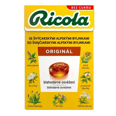 RICOLA Bylinný Originál bez cukru 40g