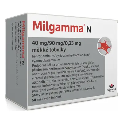 MILGAMMA N 40MG/90MG/0,25MG CPS MOL 50