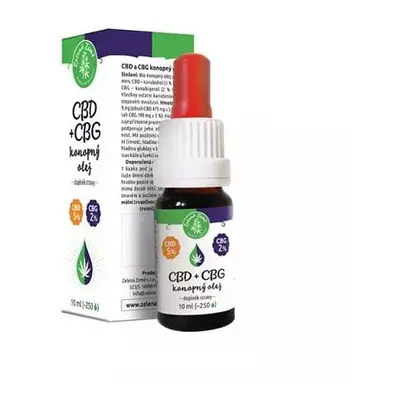 Zelená Země BIO CBD 5% + CBG 2% konopný olej 10 ml