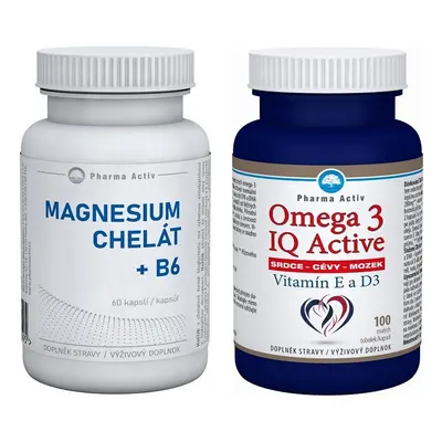 Magnesium Chelát+B6 cps.60+Omega 3 IQ tob.100