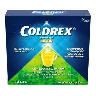 COLDREX HORKÝ NÁPOJ CITRON 750MG/10MG/60MG POR PLV SOL SCC 14 II