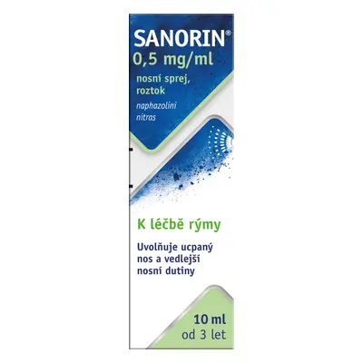 SANORIN 0,5MG/ML NAS SPR SOL 1X10ML