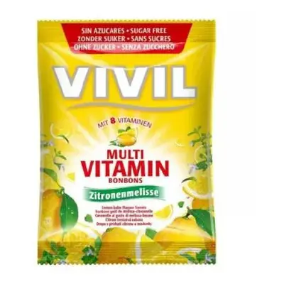 Vivil Multivitamín citrón + meduňka, 8 vitaminů, bez cukru 60g