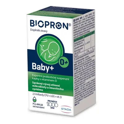 Biopron Baby+ probiotika + vitamin D pro děti od narození kapky 10 ml