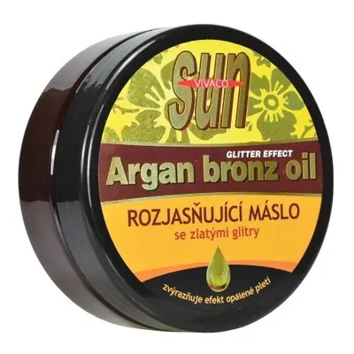 Arganové rozjasňující máslo se zlatými glitry 200 ml