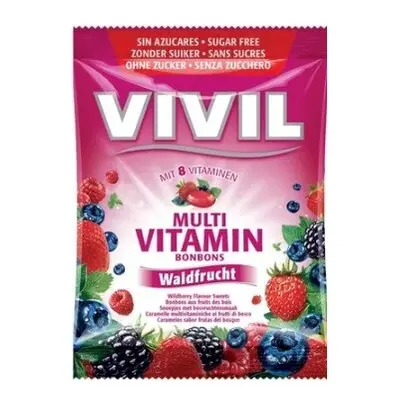 Vivil Multivitamín lesní plody, 8 vitaminů, bez cukru 60g