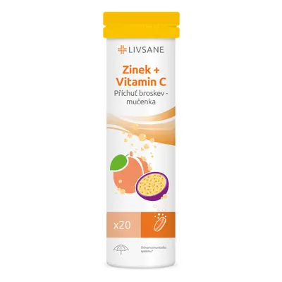 LIVSANE Šumivé tablety Zinek + Vitamin C 20ks