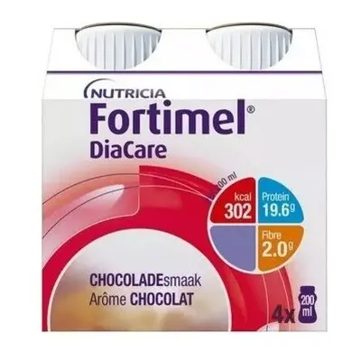 FORTIMEL DIACARE S PŘÍCHUTÍ ČOKOLÁDOVOU POR SOL 4X200ML