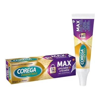 Corega Power Max Upevnění + Utěsnění fixační krém na zubní protézu 40g