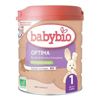 BABYBIO Optima 1 počáteční kojenecké bio mléko s probiotiky a prebiotiky 800 g