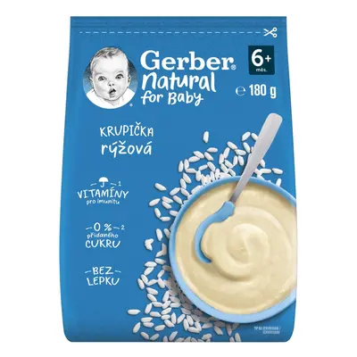 Gerber Natural rýžová krupička 180g 6M+