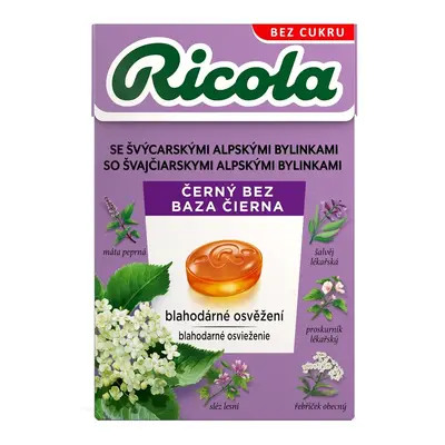 RICOLA Černý Bez bez cukru 40g